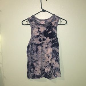 Blue tie dye rvca tank
